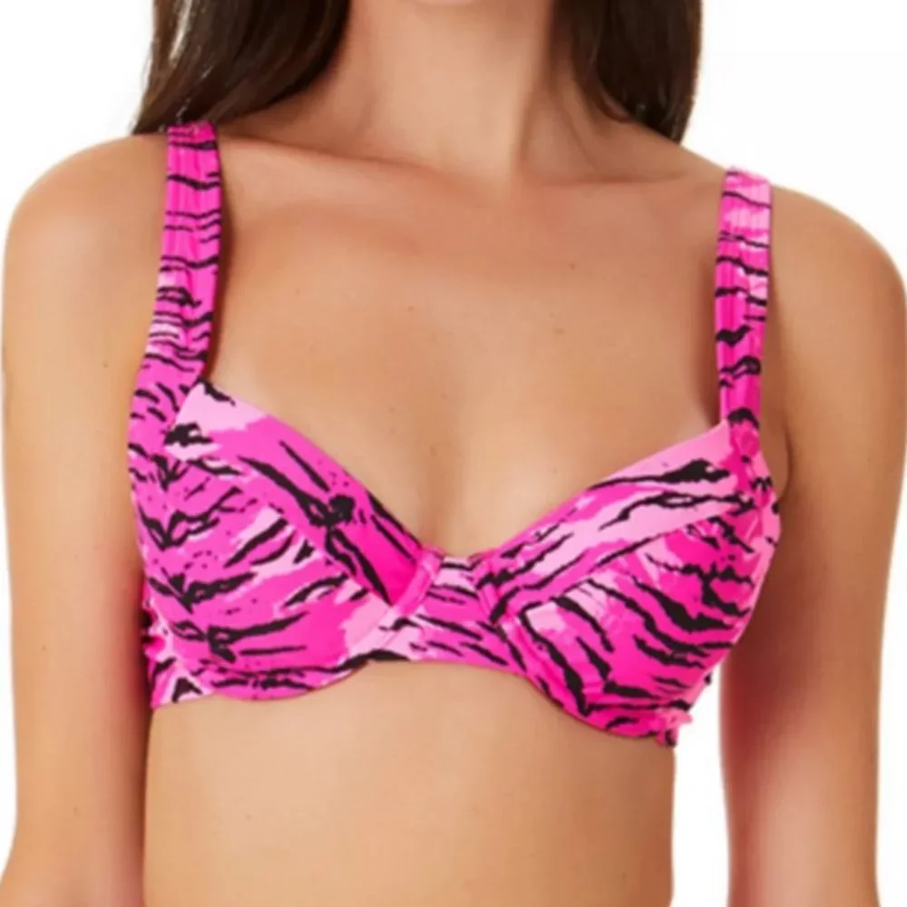 California Waves Topaz Tiger Underwire Bralette Bikini Top